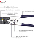 Professional Grade Ratcheting Wire Crimp Tool For Heat Shrink Butt Connectors And Sealed Terminals With Hella Strong Full Wrap Design, 9-inch handle, ergonomic grip.