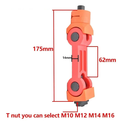 Universal Adjustable Mill Workpiece Stop Positioner Dead Nuts Precise Lathe Milling Locator Tool side view with dimensions 175mm x 62mm.