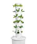 Self Watering Hydroponic Tower For Home Gardens, Vertical Planter System Kit With 24 Net Pots, Food Grade Construction, 360 Degree