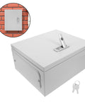Durable Plastic Electrical Junction Box 25 By 30 By 14 Cm Vertical Enclosure For Indoor And Outdoor Power Distribution And Control Panel