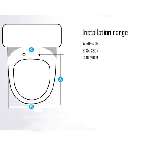 Installation diagram for Heavy Duty Elongated Toilet Seat With Smooth Slow Close Lid And Rock Solid Metal Hinges ergonomic shape.