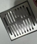 Badass Durability 304 Stainless Steel Square Drain Cover Heavy Duty Removable Tire Catch Basin Grate for Driveways, 8 mm profile.