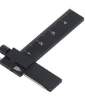 Rugged Build Equidistant Parallel Scriber And Isometric Carving Ruler Featuring No Sweat Adjustment And Premium Alloy Base, black