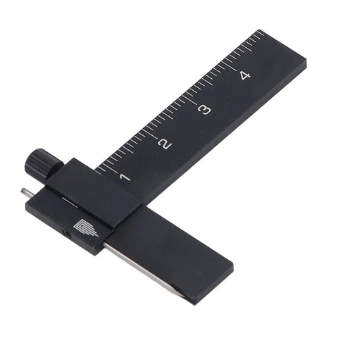 Rugged Build Equidistant Parallel Scriber And Isometric Carving Ruler Featuring No Sweat Adjustment And Premium Alloy Base, black