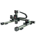 XYZ Gantry Linear Stage 3 Axis Belt Drive Stepper Motorized Table Router Rail Module Built for Precision CNC Machining, Nema 23 Guide, 100mm Travel, Heavy Duty Gantry Carriage for Robotic Milling visible front angle