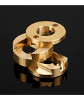 Premium 4-Piece Smooth Oldham Coupling For 3D Printer Z Axis Screw Fit VzBoT BLV T8 Hot Bed Upgrade Parts With Low Friction Design For Zero Vibrations And Super Clean Prints, gold brass coupling