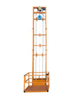 Heavy Duty Mobile Lift Platform And Compact Cargo Elevator With Thickened Steel Base For No Sweat One Person Operation In Basement Warehouse Or Shop Moving Freight Smoothly Daily.