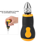 Tiny But Mighty 10 Pc Micro Mini Hand Drill Bits Set Portable Precision Bits For Wood Plastic Jewelry DIY Projects Model Making And Manual Crafting With Short Non Slip Handle For Easy One Hand Use, non-slip handle grip