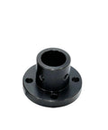 Heavy Duty Long Sleeve Circular Flange Mounted Shaft Support For Linear Motion Systems, black steel, round flange mount.