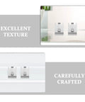 8 Pack Stainless Steel Freezer Shelf Clips With Brushed Finish No Tools Needed Refrigerator Shelf Brackets close-up
