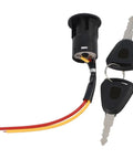 Durable Ignition Switch Lock Replacement For E Bikes Electric Scooters And Tricycles With 2 Wire Key Start Plastic Metal Build Easy Install