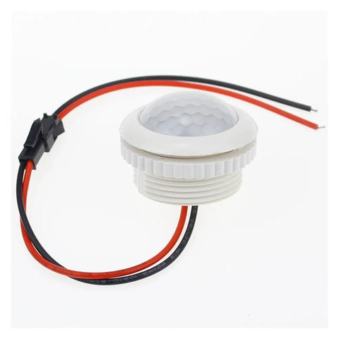 PIR Motion Sensor Switch 220V Auto On Off Light Detector Module For Indoor Lighting 50Hz Compatible Plug In Easy Install Energy Saving Hands Free Control Low Power Consumption For Smooth Auto Sensing Anywhere, white plastic wired sensor