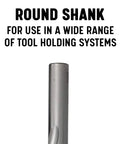 DMOD Series One Eighth Inch Solid Carbide Drill Bit with round shank for tool holding systems, excels in tough materials.