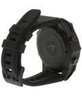 Side view of Teric Dive Computer Watch Pro Grade Nitrox Trimix Decompression with Buhlmann ZHL16c Algorithm, black rubber strap visible.
