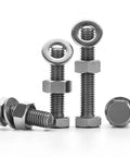 Ultra Lightweight Titanium Outside Hex Screw And Nut Flat Washer Kit With Nuts And Washers For Fasteners M12x140mm Corrosion Resistant