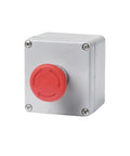 explosion proof push button box with red emergency stop button