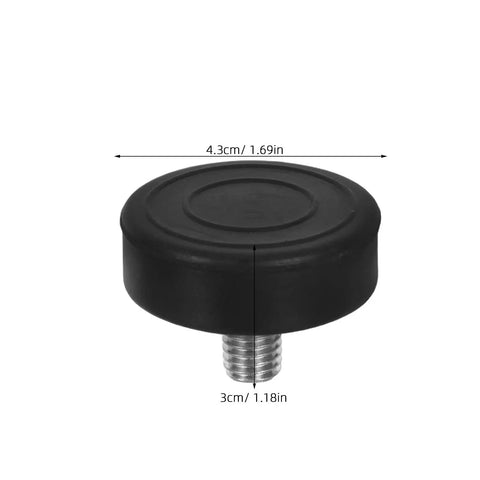 Adjustable M10 Threaded Furniture Leveling Feet With Rubber Bumpers For Chairs And Tables Heavy Duty Carbon Steel Non Skid Leg Levelers