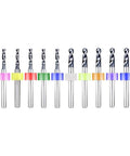Pro Grade Precision Drill Bit Set for CNC Lathe and PCB Projects, Mini Twist Bits From 0.1mm to 2.0mm, color-coded shanks