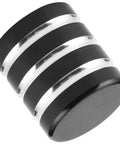 Heel Shift Lever Eliminator Cover With Shaft Spacer Sleeve For Harley-Davidson Touring Bikes 1980 Through 2019 in black and silver