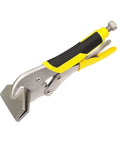 Front view of Locking Sheet Metal Clamp Duckbill Pliers With Adjustable Opening Heavy Duty Pro Grade High Carbon Steel Welding Tool