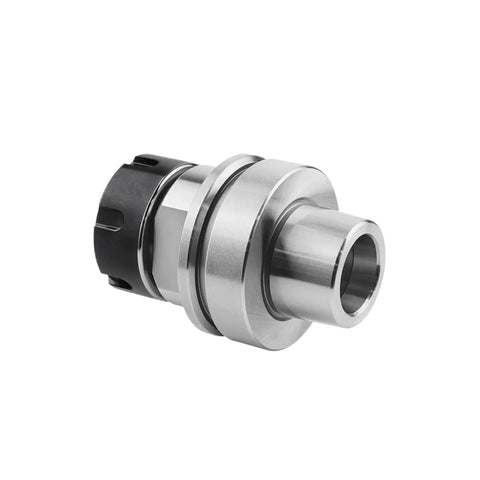 HSK63F ER32 70L CNC Woodworking Balance Chuck With Stainless Steel Slotting Cutter Arbor, side view showcasing precision design.