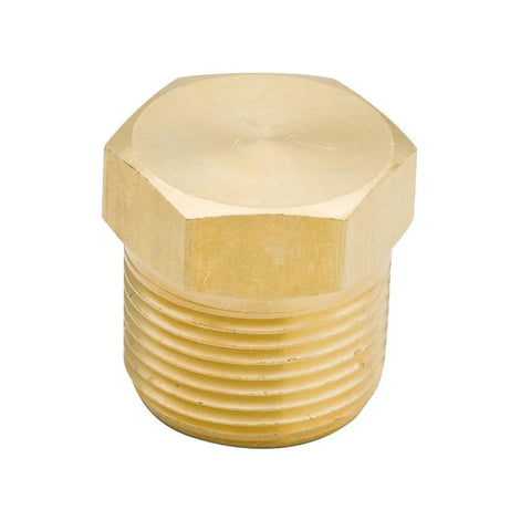 Lead containing brass hex plug 1/4 NPT fitting for DIY plumbing projects, corrosion resistant and easy install, pack of 5.