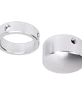 Rock Solid One Inch Aluminum Handle End Covers For Gym Fitness Equipment lightweight end caps with polished finish for heavy duty strength training.
