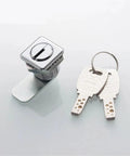 Square Cam Lock With Two Keys For Mailbox School Locker Office Drawer Or Cabinet Heavy Duty Steel Latch Hardware Durable Locking Mechanism MS549 I