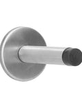 Stainless Steel Wall Mounted Door Stopper With Rubber Bumper Low Noise Cushioned Guard for kitchen bathroom bedroom living room hotel 3.9 x 2.0 inches