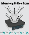 12 Hole Lab Airflow Glassware Dryer Rack With Tree Branch Duct And Electric Heater. Adjustable Temp To 85C And Timer For 60 Mins.