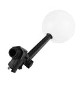 Top Shelf Adjustable Plastic Float Ball Valve With Half Inch Pt Thread For Aquarium Overflow Control, 21mm black fitting, 96mm white float.