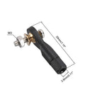 Ten Pack M3 Ball End Tie Rod Ends 3x29mm lever steering linkages with screws and nut, side view, for RC planes, helicopters, and robots.