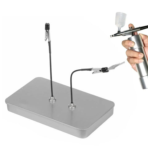 VBESTLIFE Helping Hands Soldering Station Kit With Magnet Base And 12 Flexible Alligator Clips For Electronics Repair PCB Work and Airbrushing Projects with airbrush.