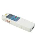 Digital Push Pull Force Gauge Dynamometer With Usb Sync And Auto Peak Readout For No Sweat Tension And Compression Testing Rated At Three Hundred Newtons top view with buttons and display.