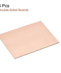 Double Sided Copper Clad PCB Boards 100mm By 70mm By 1mm FR4 Glass Fiber Prototyping Kit For Circuit Projects, Pack of 5
