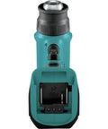 18V Cordless Heat Gun With 1022F Heat, 7 CFM Airflow, Lock On Trigger, rear view showing battery slot, battery not included