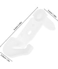 Awesome Fridge Door Stop Latch That Kills Noise And Stops Bumps With A Tough Plastic Clip, white plastic, 6.3cm x 3.4cm, used for securing doors.
