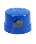 Front view of blue One Pack Photocell For Outdoor Lighting Auto On Off Sensor Dusk To Dawn 110 To 277 VAC