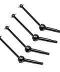 4 Piece Front And Rear Drive Shaft CVD 55Mm Set For RC Cars Metal Upgrade Parts For Nitro And Racing Builds Tight Fit Drive Shafts For Smooth Power Transfer Compatible With WR8 3 And Flux WR8, black metal shafts