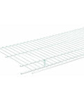 Kickstart Your Closet Glow Up With This Straight Up Wire Shelf And Integrated Hanging Rod Storage Rack For Bedrooms And Garages Real Deal Heavy Duty Organizer With One Foot Hanger Clearance And Top Tier Home Refresh Staple, white wire shelf for closet organization.