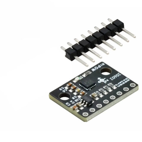 Pro Grade Six Axis Gyro And Accelerometer Sensor Module For Rock Solid Precise Navigation Robotics Control And Motion Tracking With Stable Temperature Performance And Anti Interference Design, black PCB with header pins