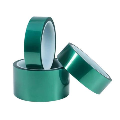 Green PET Tape High Temperature Heat Resistant PCB Soldering SMT Plating Shield Insulation Protection Tape rolls in various widths