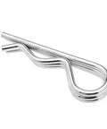 Top Rated 150 Pcs R Shape Cotter Pins Made From Durable Carbon Steel With Easy Carry Box Perfect Fastener Assortment Set For Engineering Jobs And DIY Tinkerin On Anything That Needs A Serious Hold - close-up of carbon steel pin.
