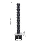 Vertical Hydroponic Grow Tower With 12 Tiers And 60 Holes 6.6 Gallon Indoor Garden System With dimensions and water tank