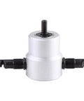 Dual Head Metal Sheet Cutter Nibbler for Power Drill with 360 Degree Adjustable Cut, shown in a front view detached from drill