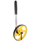 Marhynchus Telescopic Measuring Wheel, 8 Inch Measurement Tool with black handle and yellow wheel, upright position.