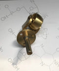 Premium Solid Brass Caster Wheels With Smooth Glide Action And Heavy Duty Construction For Retro Furniture Refresh and DIY Builds featuring a close-up of the brass swivel design.
