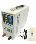 Hardcore Programmable DC Load Tester, 400W, 0 to 150V and 0 to 40A, Battery Capacity Detection, Constant Current And Constant Voltage Modes, USB Power Tester For Power Supplies, Chargers, And Switching Chargers, Ultra Precise. Bench-top electronic load with leads and manual.