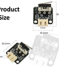 Diagram showing dimensions for Five Pack 3D Printer Limit Switch Kit For Ender 3 Ender 3 Pro Ender 3 Max CR10 V3 S4 Series