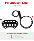 Components of Speedometer Relocation Bracket for Sportster XL 883 XL 1200 Side Mount Instrument Cover with Handlebar Clamp